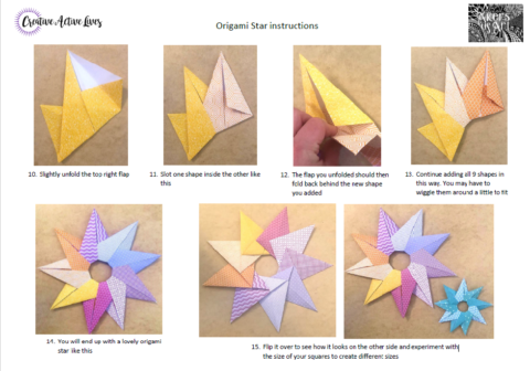 Make an Origami Star Decoration - Creative Active Lives